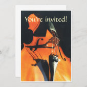 Looming Cello-uitnodiging Kaart (Voorkant / Achterkant)