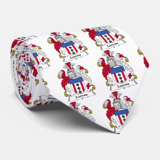 Loomis Family Crest Stropdas (Opgerold)