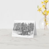 Loon aan het Lotus Lake Kaart (Gele Bloem)