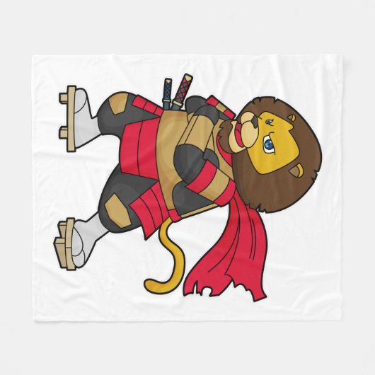 Loon als warrior met Cape Fleece Deken (Voorkant (Horizontaal))