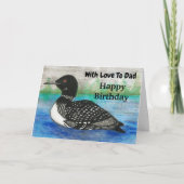 Loon belt met liefde naar papa voor een gelukkige  kaart (Voorkant)