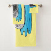 Loon bird cartoon illustratie bad handdoek (Insitu)
