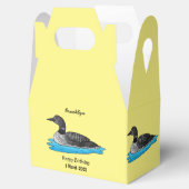 Loon bird cartoon illustratie bedankdoosjes (Geopend)