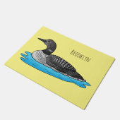 Loon bird cartoon illustratie deurmat (Schuin)