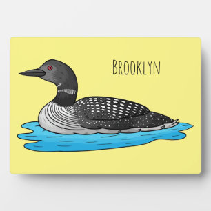 Loon bird cartoon illustratie fotoplaat