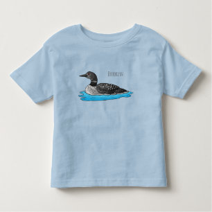 Loon bird cartoon illustratie kinder shirts