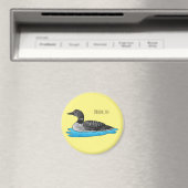 Loon bird cartoon illustratie magneet (Insitu (Vaatwasser))