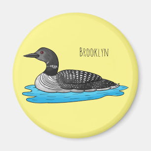 Loon bird cartoon illustratie magneet