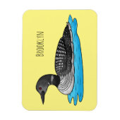 Loon bird cartoon illustratie magneet (Verticaal)