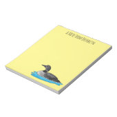 Loon bird cartoon illustratie notitieblok (Linkerzijde)