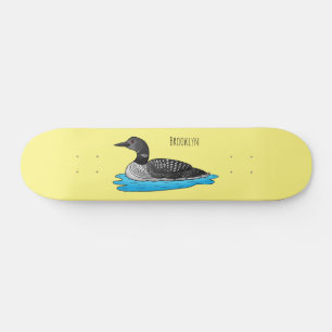 Loon bird cartoon illustratie persoonlijk skateboard