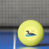 Loon bird cartoon illustratie pingpongbal (Net)