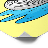 Loon bird cartoon illustratie poster (Hoek)