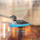 Loon bird cartoon illustratie raamsticker (Vel 2)