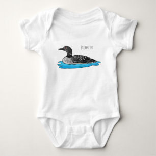 Loon bird cartoon illustratie romper