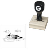 Loon bird cartoon illustratie rubberstempel (Gestempeld)