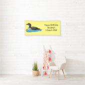 Loon bird cartoon illustratie spandoek (Insitu)