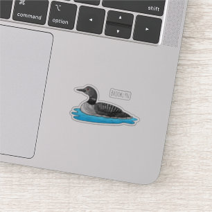 Loon bird cartoon illustratie sticker