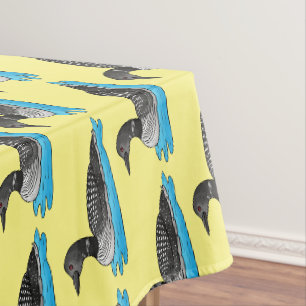 Loon bird cartoon illustratie tafelkleed