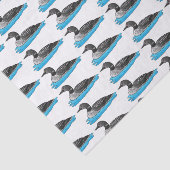 Loon bird cartoon illustratie tissuepapier (Detail)