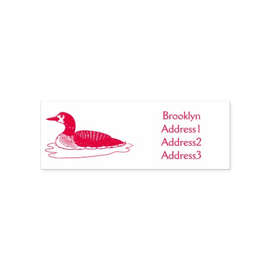 Loon bird cartoon illustratie  zelfinktende stempel (Design)