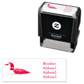 Loon bird cartoon illustratie  zelfinktende stempel (In situ)