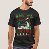 Loon Bird Xmas Tree Lights Ugly Santa Loon Chris T-shirt (Voorkant)