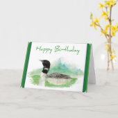 Loon Birthday-kaart Kaart (Gele Bloem)