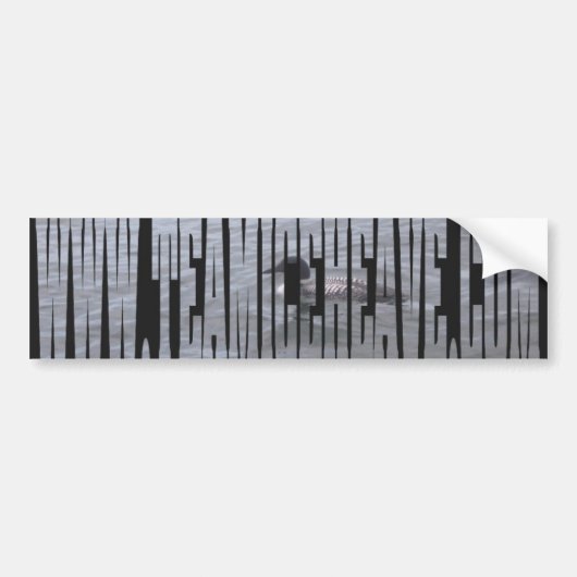 Loon Bumpersticker (Voorkant)