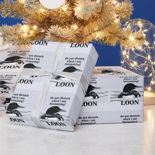 Loon Common Loon Bird Lake Grappig Cadeaupapier (Feestdagen)