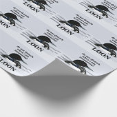 Loon Common Loon Bird Lake Grappig Cadeaupapier (Hoek)