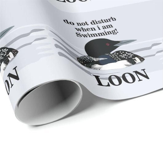 Loon Common Loon Bird Lake Grappig Cadeaupapier (Rol Hoek)