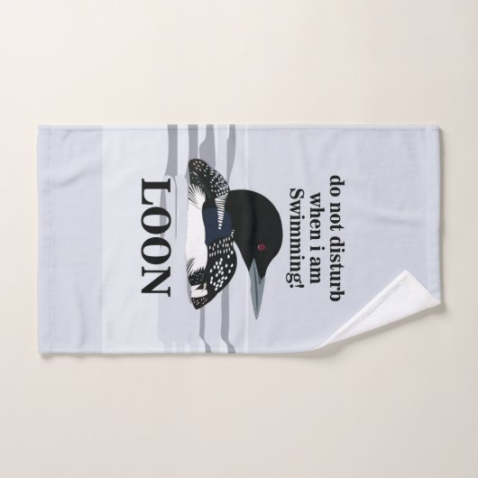 Loon Common Loon Bird Lake Grappig Handdoek (Handdoek)