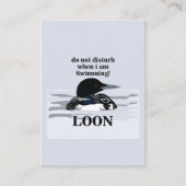 Loon Common Loon Bird Lake Visitekaartje (Voorkant)