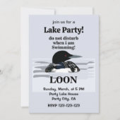 Loon Common Loon Bird Party bij het meer Kaart (Voorkant)