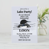 Loon Common Loon Bird Party bij het meer Kaart (Staand voorkant)