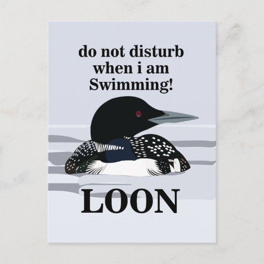 Loon Common Loon Bird Water Lake Grappig Briefkaart (Voorkant)