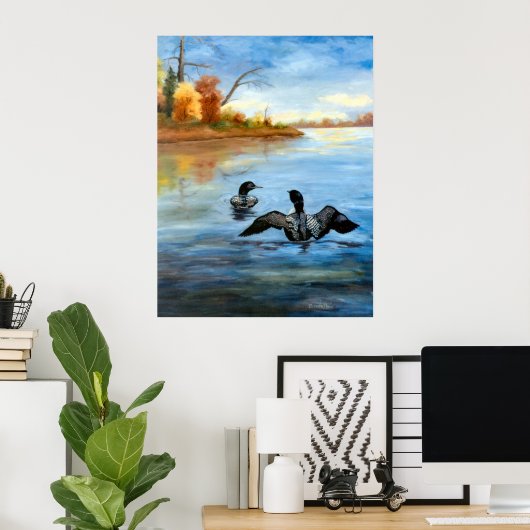 Loon Dance II Poster (Thuiskantoor)
