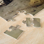Loon die aan een vlinder springt legpuzzel (Zijkant)