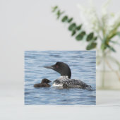 Loon en baby briefkaart (Staand voorkant)