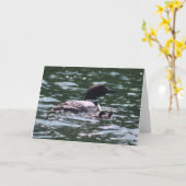 Loon en twee baby's kaart (Gele Bloem)