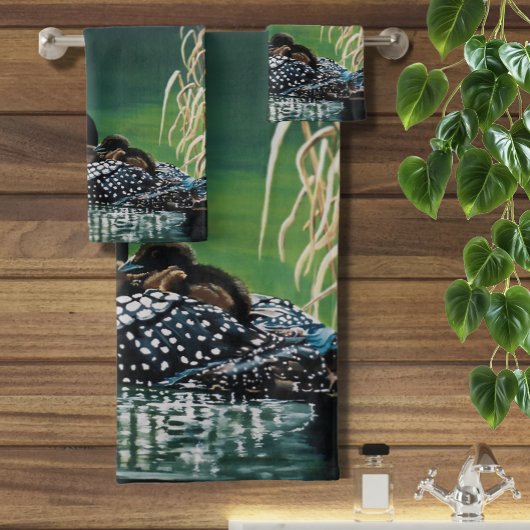 Loon familie excursie bad handdoek