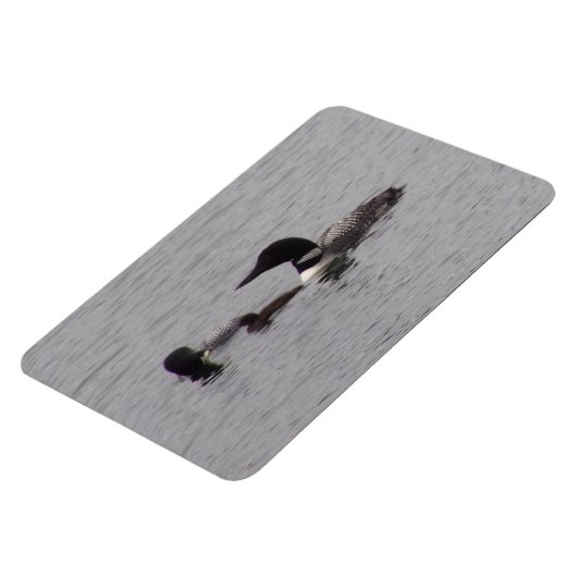 Loon Familie op het meer Flexibele Magnet Magneet (Linkerzijde)