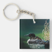 Loon Familie Uitje QR code Sleutelhanger (Voorkant)