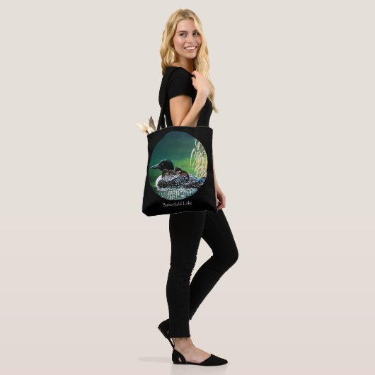 Loon Family Butterfield Lake Tote Bag (Op model)