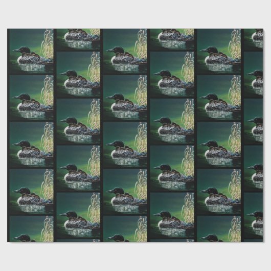 Loon Family Outing Cadeaupapier (Vlak)