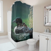 Loon Family Outing Douchegordijn (In situ)