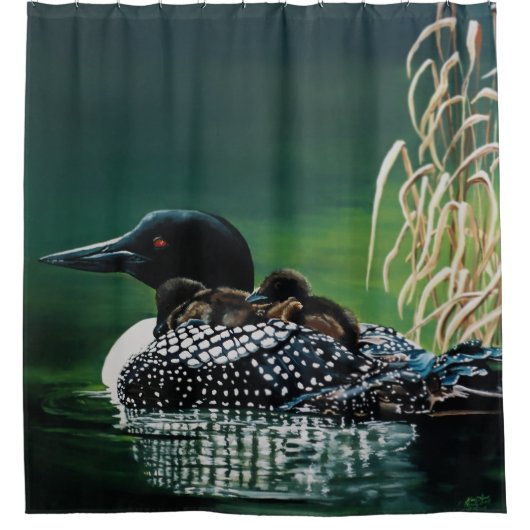 Loon Family Outing Douchegordijn (Voorkant)