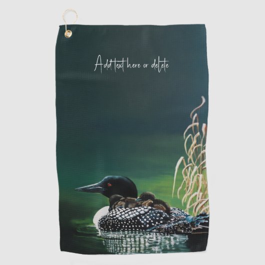 Loon Family Outing Golfhanddoek (Voorkant)