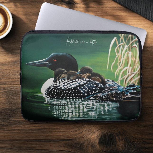 Loon Family Outing Laptop Sleeve (Creator heeft geüpload)